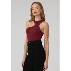 ASTR | X Fashionpass Valley Bodysuit in Burgundy Sz M NWT